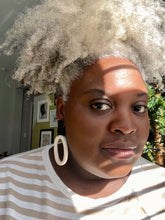 Load image into Gallery viewer, Michelle Oval Dangle (black/cream)