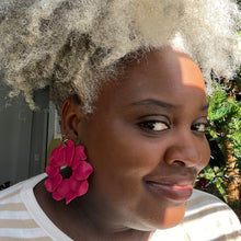 Load image into Gallery viewer, Brooks Petel Hoops (Fuscia)