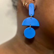 Load image into Gallery viewer, Two-Tone Dangles-Blue &amp; Green
