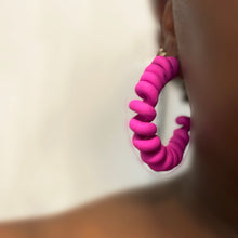 Load image into Gallery viewer, Tara Phone Cord Hoops
