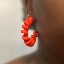 Load image into Gallery viewer, Tara Phone Cord Hoops
