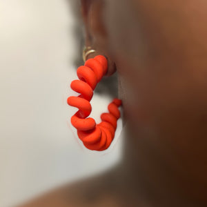 Tara Phone Cord Hoops