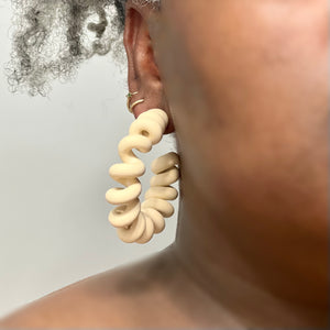 Tara Phone Cord Hoops