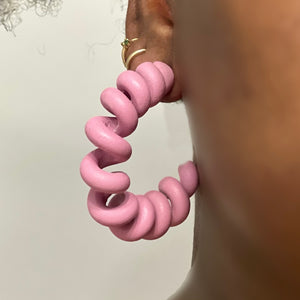 Tara Phone Cord Hoops
