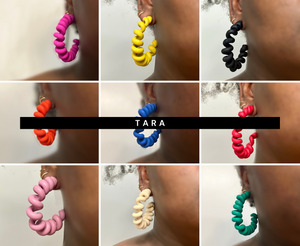 Tara Phone Cord Hoops